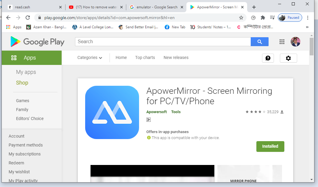 use apowermirror to play fornite