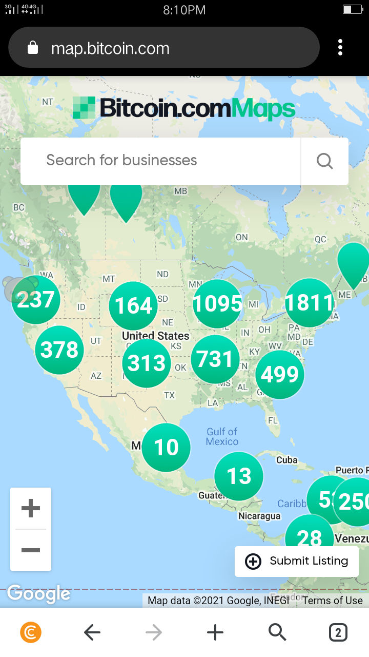 how many businesses accept bitcoin