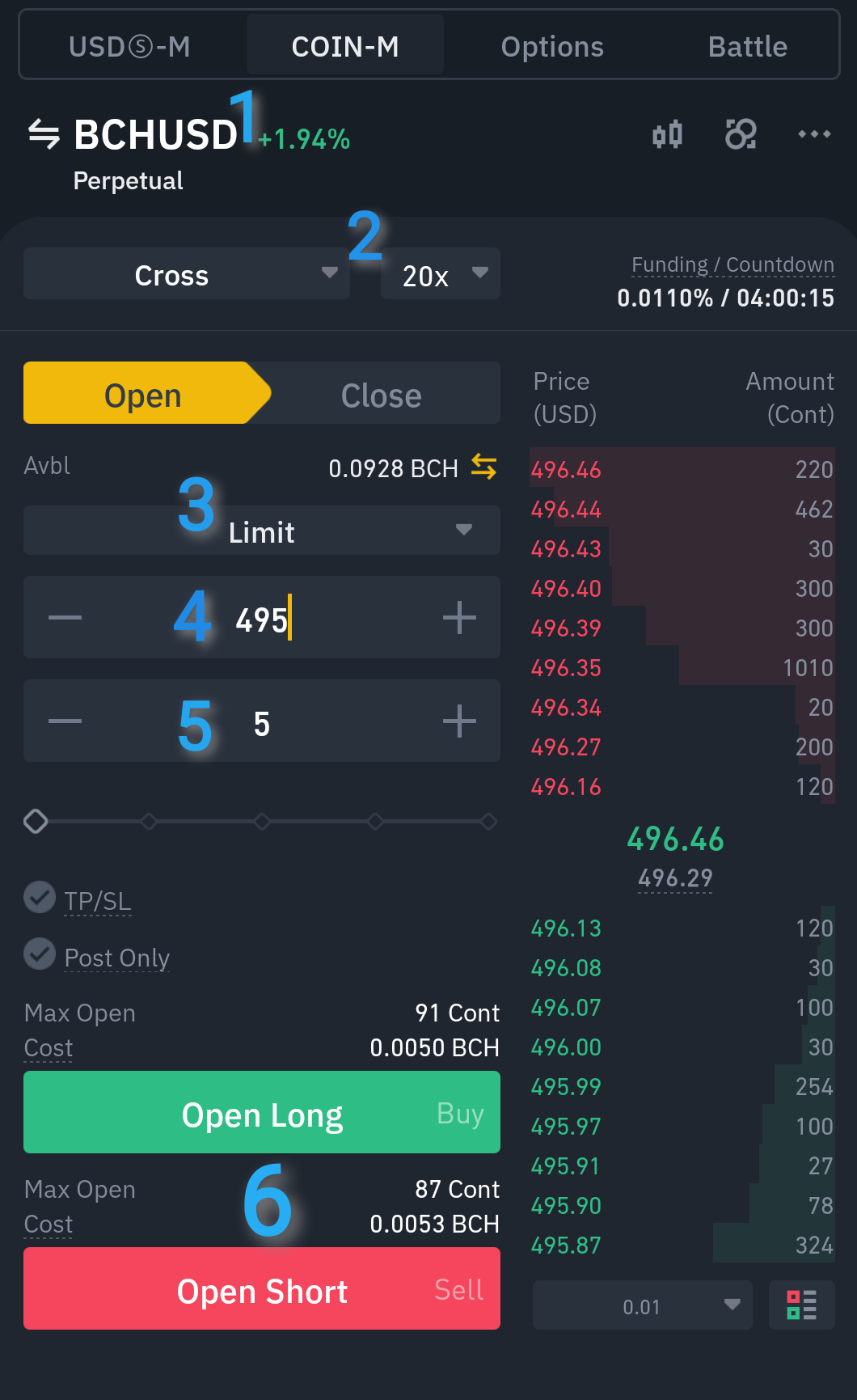 Binance Futures 2: Transfer funds and Position opening