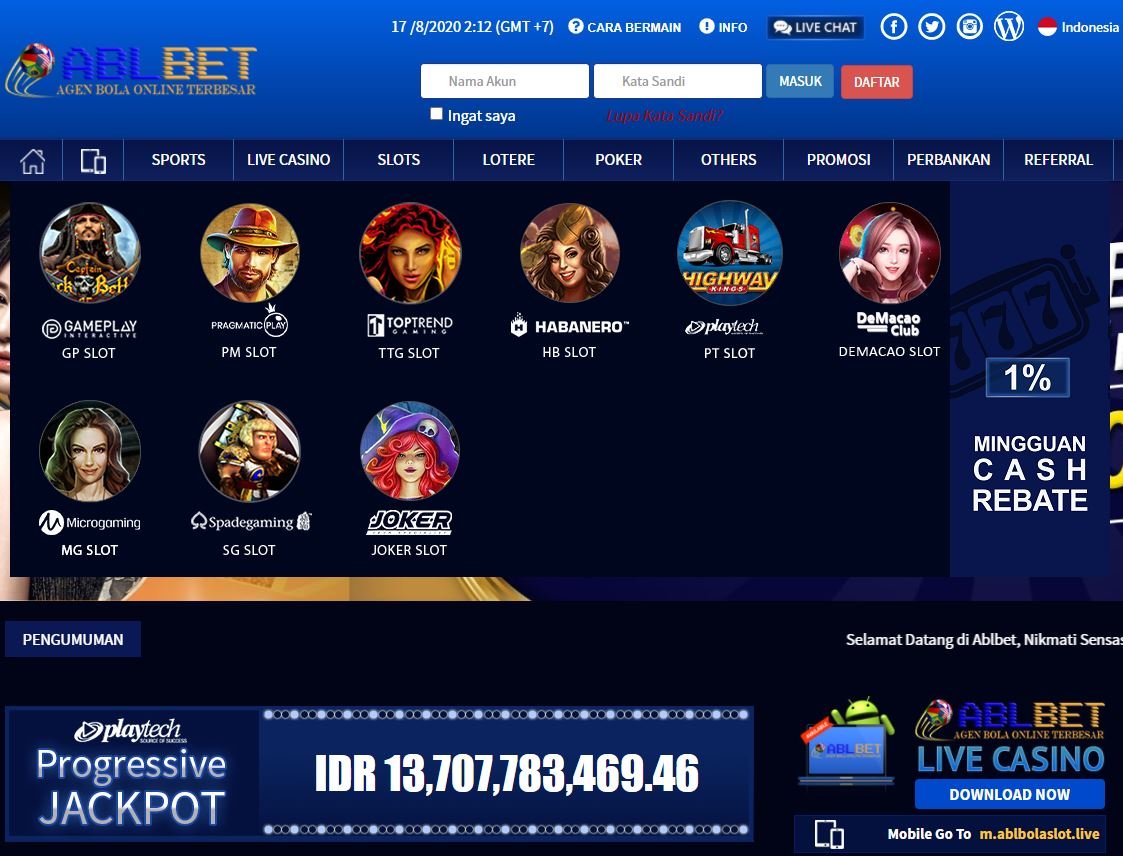 Link Situs Daftar Agen Slot Joker123 Terbaik 2020 ABLBET